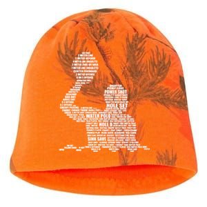 Waterpolo Player Word Cloud Water Polo Players Coach Gift Kati - Camo Knit Beanie