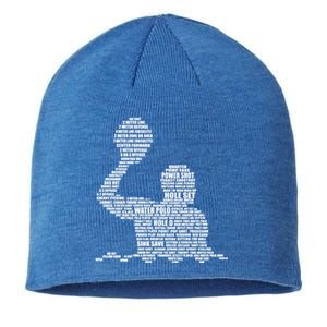 Waterpolo Player Word Cloud Water Polo Players Coach Gift Sustainable Beanie