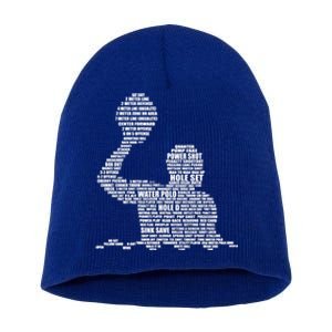 Waterpolo Player Word Cloud Water Polo Players Coach Gift Short Acrylic Beanie