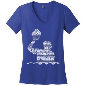 Waterpolo Player Word Cloud Water Polo Players Coach Gift Cool Gift Women's V-Neck T-Shirt