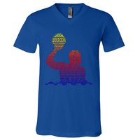 Waterpolo Player Word Cloud Water Polo Players Coach Gift Cute Gift V-Neck T-Shirt