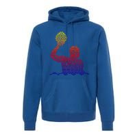 Waterpolo Player Word Cloud Water Polo Players Coach Gift Cute Gift Premium Hoodie