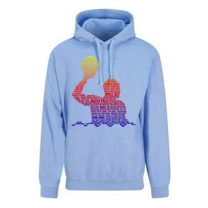 Waterpolo Player Word Cloud Water Polo Players Coach Gift Cute Gift Unisex Surf Hoodie