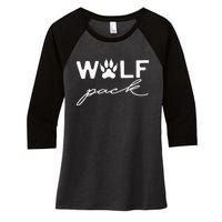 Wolf Pack Wolf Pack Family Matching Women's Tri-Blend 3/4-Sleeve Raglan Shirt