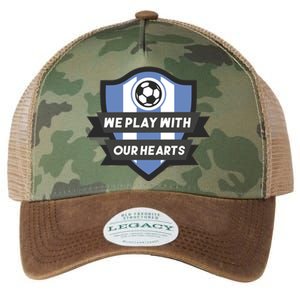 We Play With Our Hearts Soccer Player Legacy Tie Dye Trucker Hat