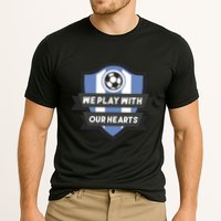 We Play With Our Hearts Soccer Player Cooling Performance Crew T-Shirt