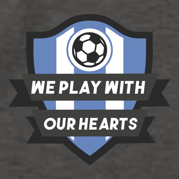 We Play With Our Hearts Soccer Player Vector Backpack