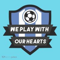 We Play With Our Hearts Soccer Player Womens T-Shirt