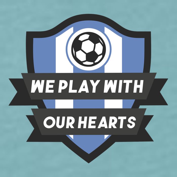 We Play With Our Hearts Soccer Player Sueded Cloud Jersey T-Shirt
