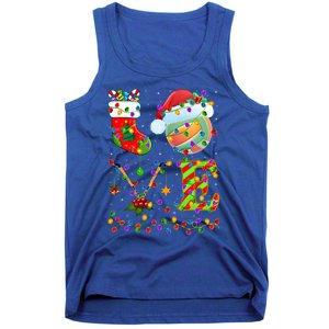 Water Polo Xmas Lighting Santa Love Water Polo Christmas Cool Gift Tank Top