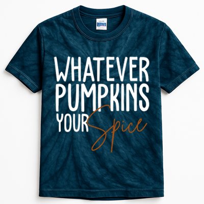 Whatever Pumpkins Your Spice Festive Fall Kids Tie-Dye T-Shirt