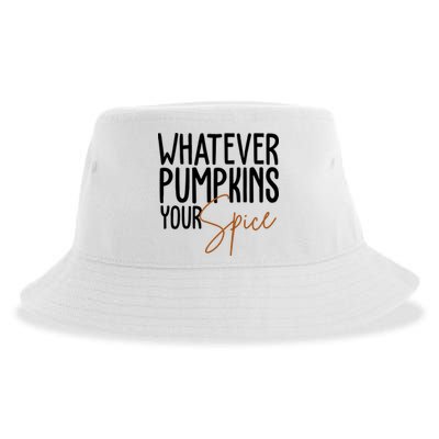 Whatever Pumpkins Your Spice Festive Fall Sustainable Bucket Hat