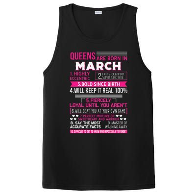 Wo Queens Are Born In March 10 Facts Funny & Cute Birthday gift PosiCharge Competitor Tank