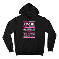 Wo Queens Are Born In March 10 Facts Funny & Cute Birthday gift Tall Hoodie