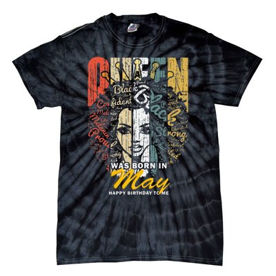 Wo Queens are Born in May Gemini Birthday Tie-Dye T-Shirt