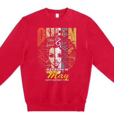 Wo Queens are Born in May Gemini Birthday Premium Crewneck Sweatshirt