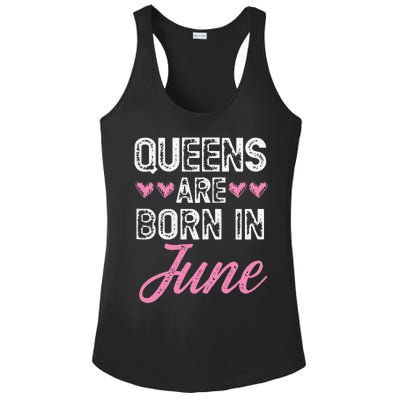 Wo Queens Are Born In June Birthday Ladies PosiCharge Competitor Racerback Tank