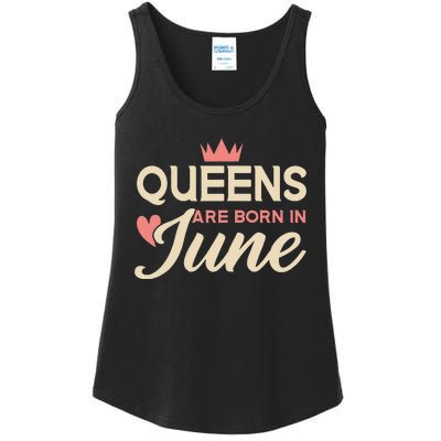 Wo Queens Are Born In June Birthday Ladies Essential Tank