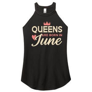 Wo Queens Are Born In June Birthday Women’s Perfect Tri Rocker Tank