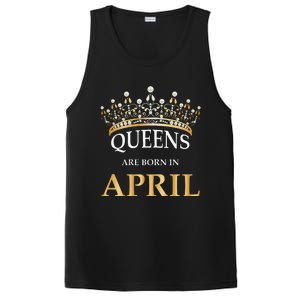 Wo's Queens Are Born In April Design Birthday Gift PosiCharge Competitor Tank