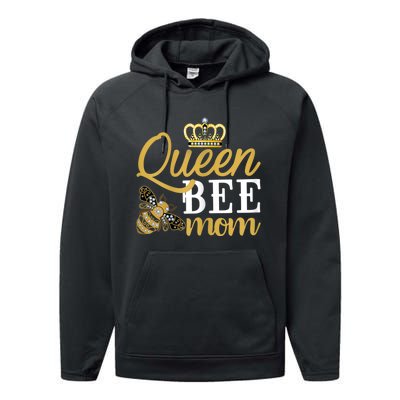 Womens Queen Bee Mom Performance Fleece Hoodie