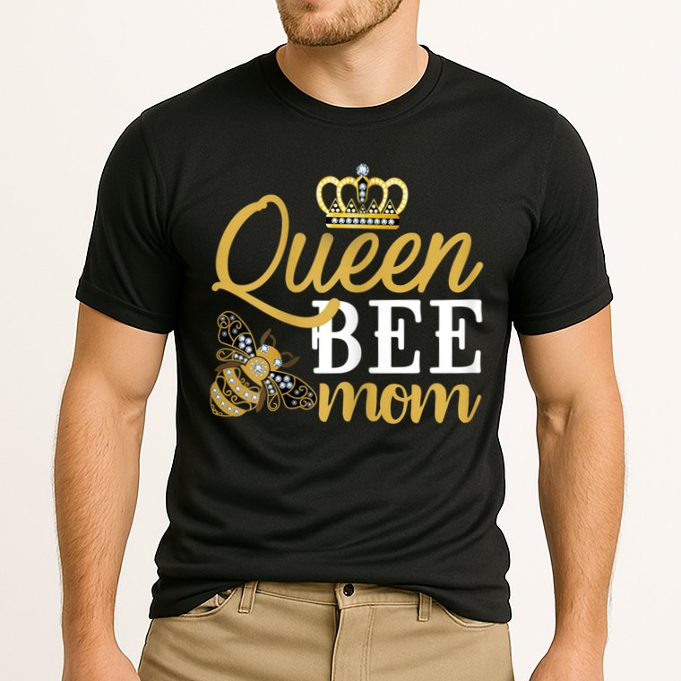 Womens Queen Bee Mom Cooling Performance Crew T-Shirt