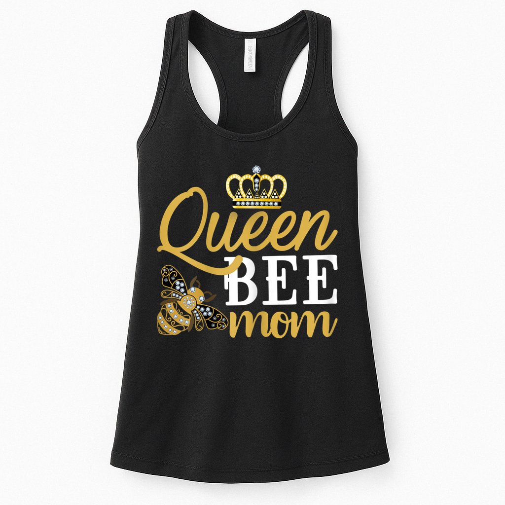Womens Queen Bee Mom Womens Tank Top