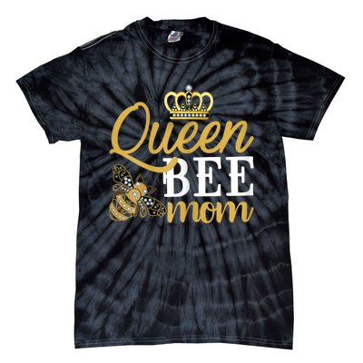 Womens Queen Bee Mom Tie-Dye T-Shirt