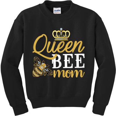 Womens Queen Bee Mom Kids Sweatshirt