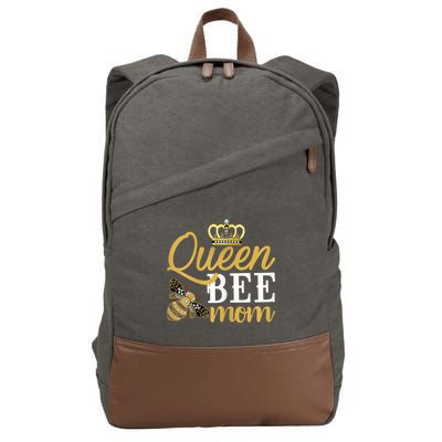 Womens Queen Bee Mom Cotton Canvas Backpack
