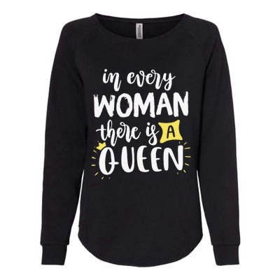 Women Queen Boss Strong Feminist Power Empowered Female Womens California Wash Sweatshirt