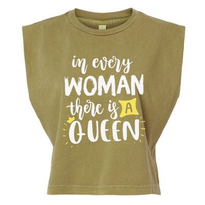 Women Queen Boss Strong Feminist Power Empowered Female Garment-Dyed Women's Muscle Tee