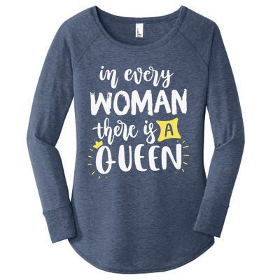 Women Queen Boss Strong Feminist Power Empowered Female Women's Perfect Tri Tunic Long Sleeve Shirt