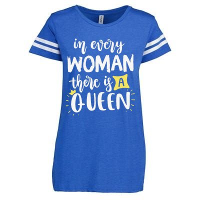 Women Queen Boss Strong Feminist Power Empowered Female Enza Ladies Jersey Football T-Shirt