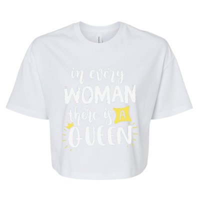 Women Queen Boss Strong Feminist Power Empowered Female Bella+Canvas Jersey Crop Tee