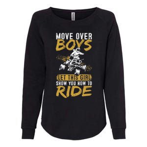 Wo Quad Bike Funny ATV Let This Girl Show You How To Ride Womens California Wash Sweatshirt