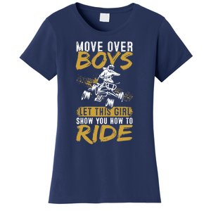 Wo Quad Bike Funny ATV Let This Girl Show You How To Ride Women's T-Shirt