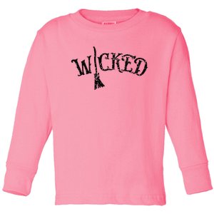 Wicked Quote Halloween Witchcraft Wiccan Toddler Long Sleeve Shirt