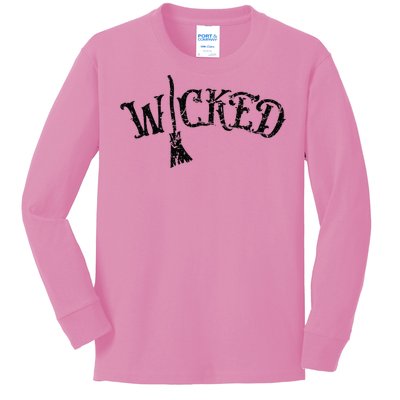 Wicked Quote Halloween Witchcraft Wiccan Kids Long Sleeve Shirt