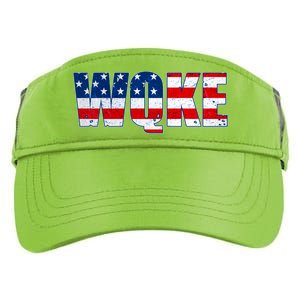 WQKE Woke QAnon American Flag Adult Drive Performance Visor