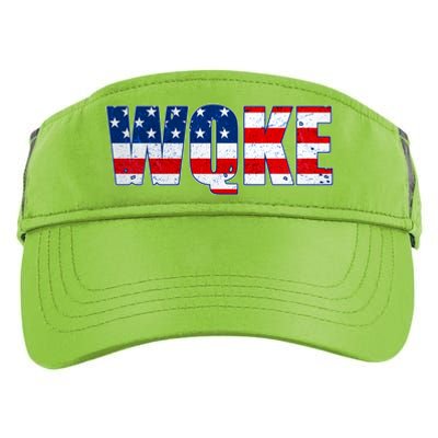 WQKE Woke QAnon American Flag Adult Drive Performance Visor