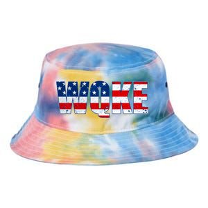 WQKE Woke QAnon American Flag Tie Dye Newport Bucket Hat