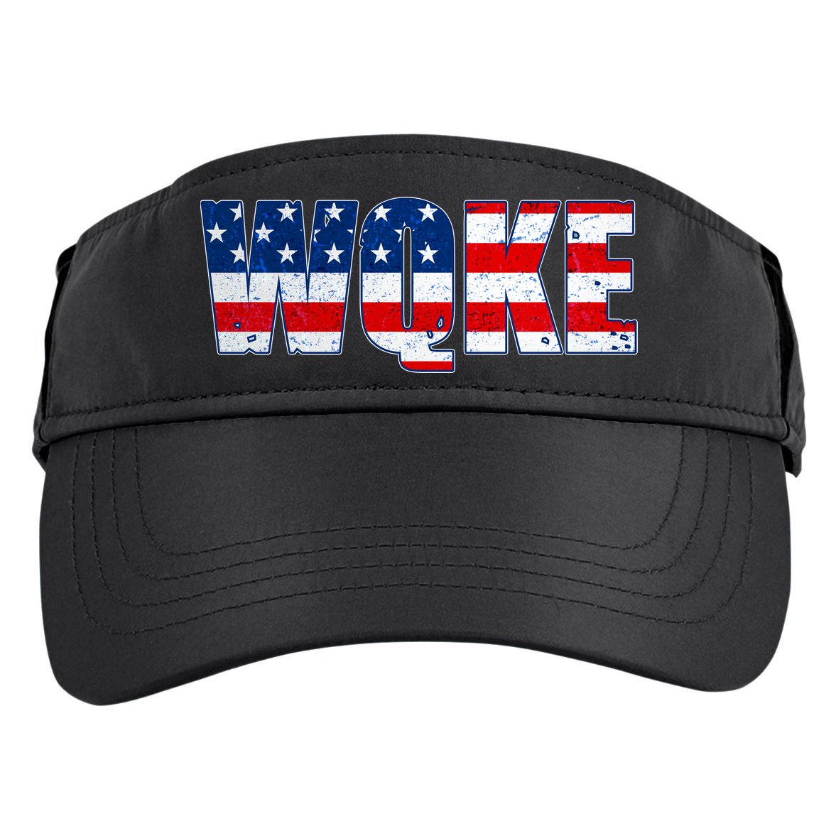 WQKE Woke QAnon American Flag Adult Drive Performance Visor