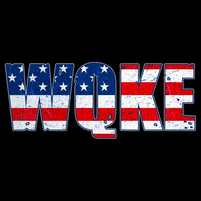 WQKE Woke QAnon American Flag Baby Bodysuit