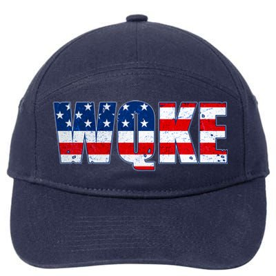 WQKE Woke QAnon American Flag 7-Panel Snapback Hat