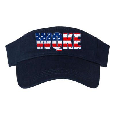 WQKE Woke QAnon American Flag Valucap Bio-Washed Visor