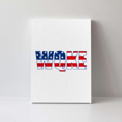 WQKE Woke QAnon American Flag Canvas