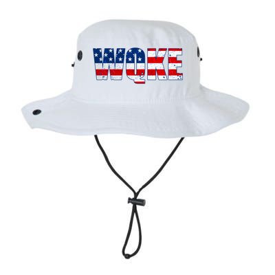 WQKE Woke QAnon American Flag Legacy Cool Fit Booney Bucket Hat