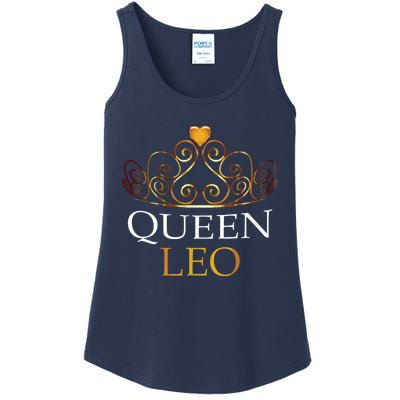 Womens Queen Leo Zodiac Birthday Gift Ladies Essential Tank