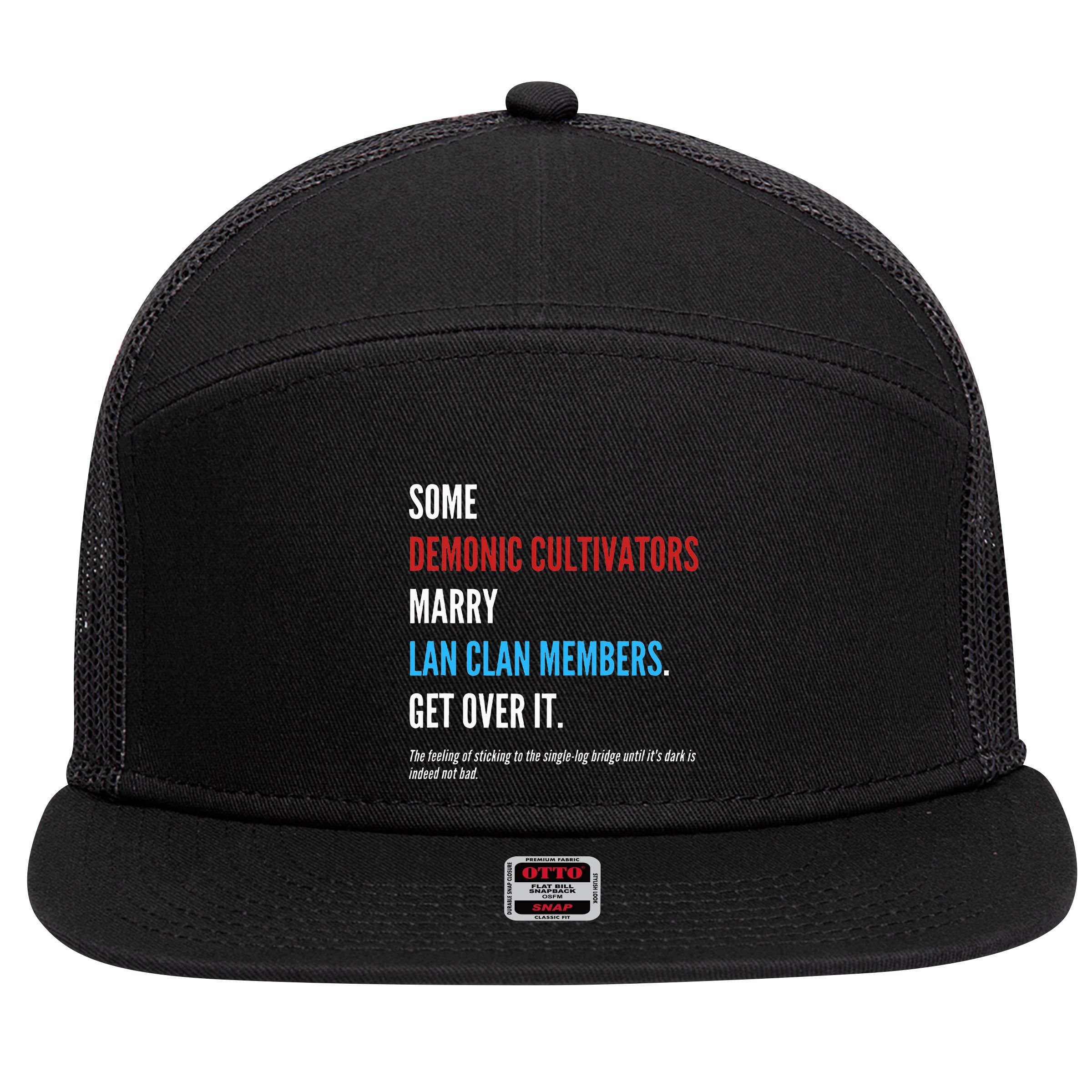 Wangxian Quote Modaozushi The Untamed Cql 7 Panel Mesh Trucker Snapback Hat